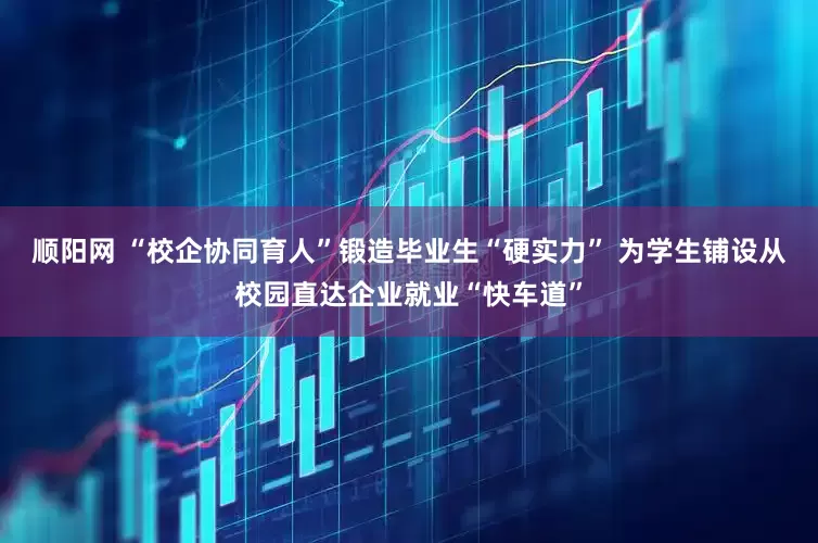 顺阳网 “校企协同育人”锻造毕业生“硬实力” 为学生铺设从校园直达企业就业“快车道”